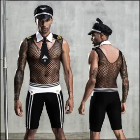 Sexy Uniform European And American Men's Police Pilot Cosplay Sexy Lingerie