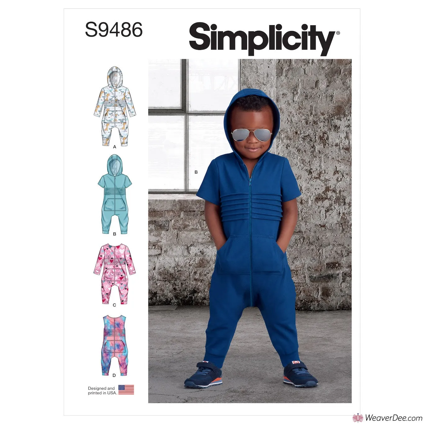 Simplicity Pattern S9486 Toddlers' Knit Jumpsuit