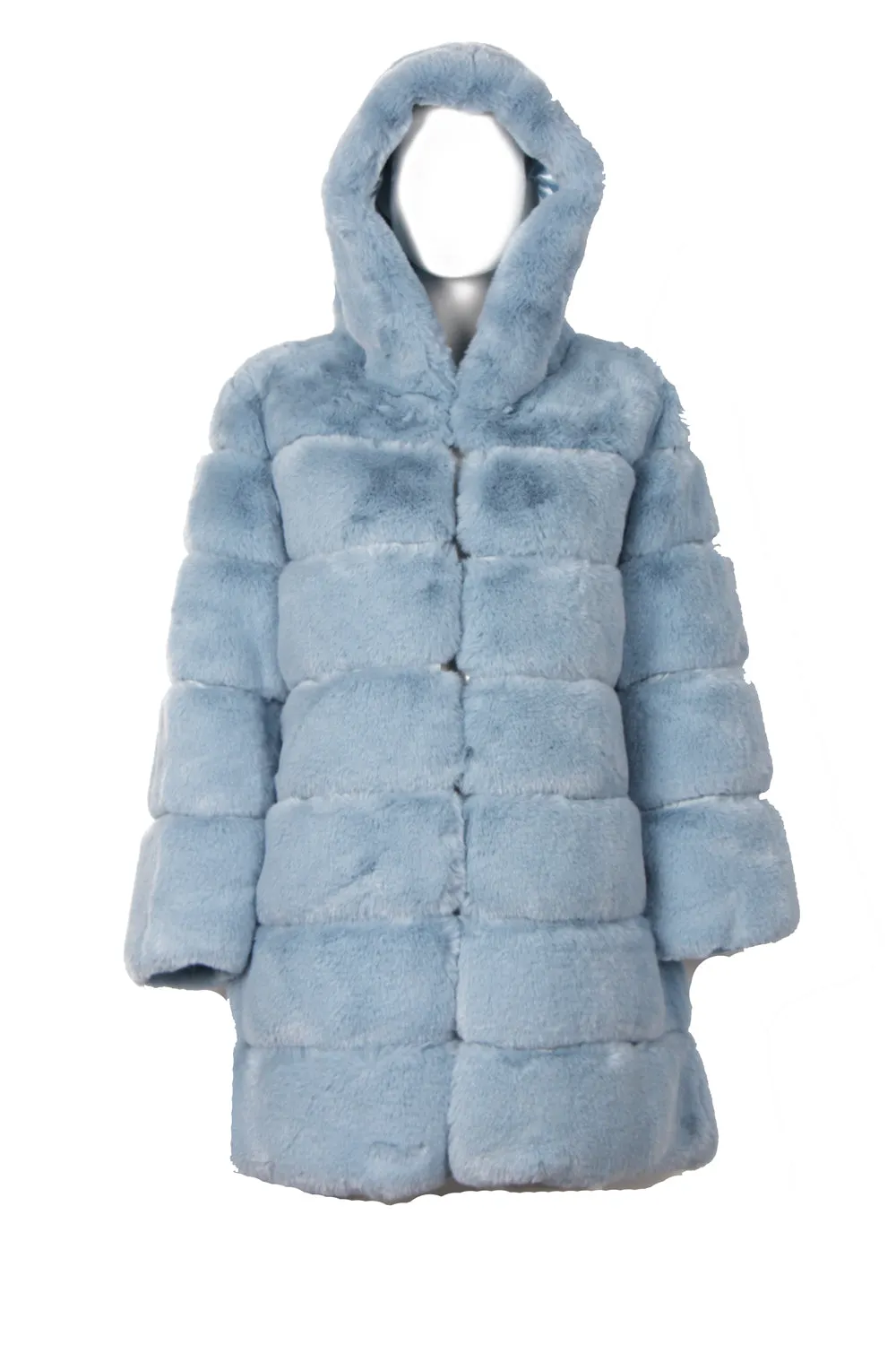 Soft Faux Fur Hooded Coat