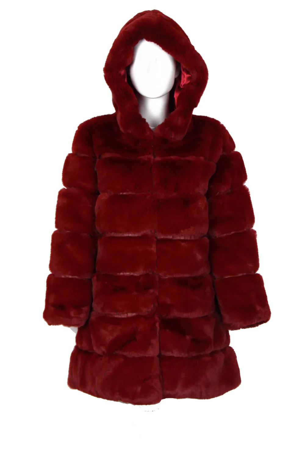 Soft Faux Fur Hooded Coat