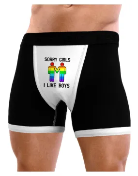 Sorry Girls I Like Boys Gay Rainbow Mens Boxer Brief Underwear