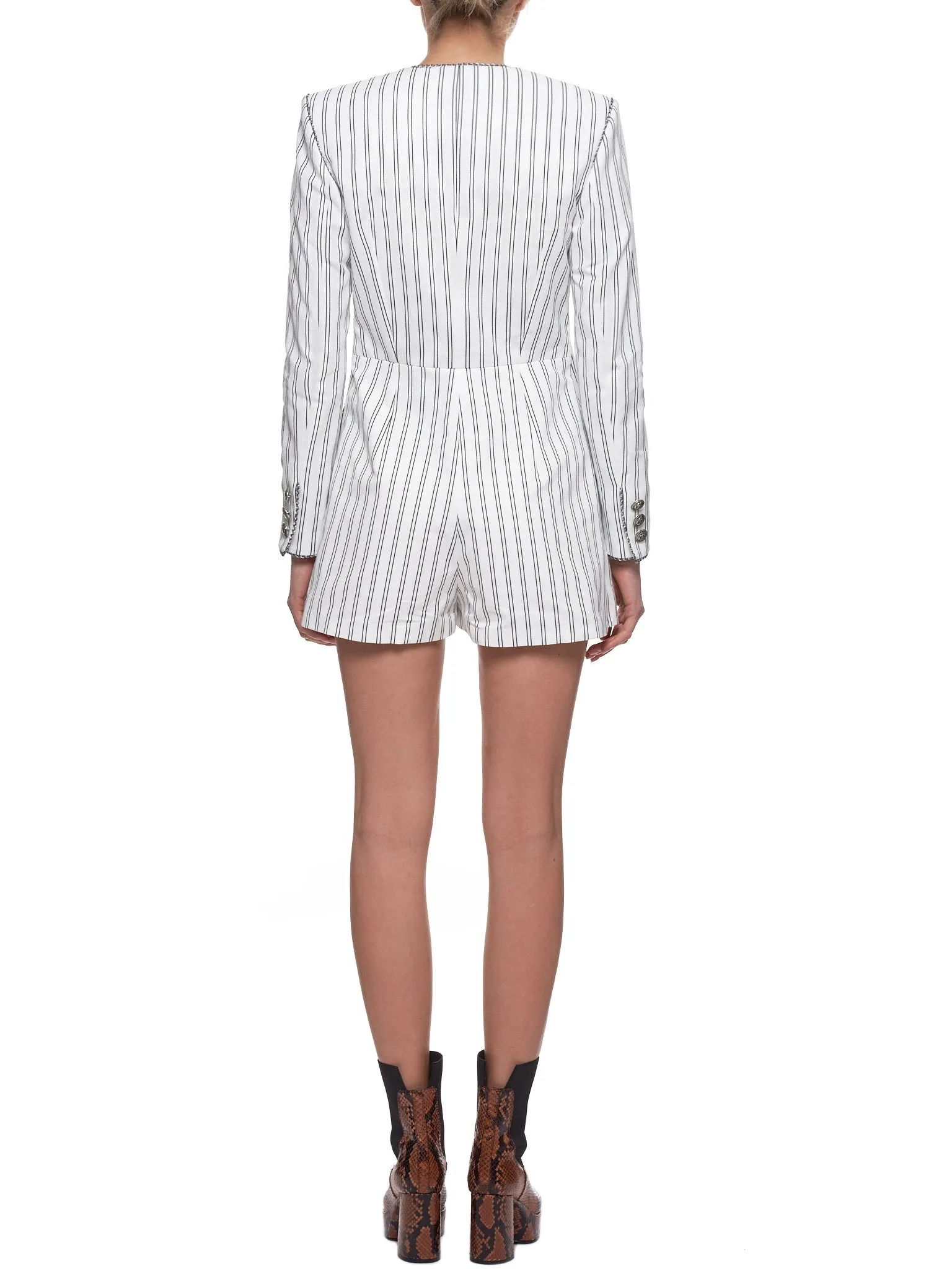 Striped Tailored Jumpsuit (W1554T00201-OFF-WHITE)