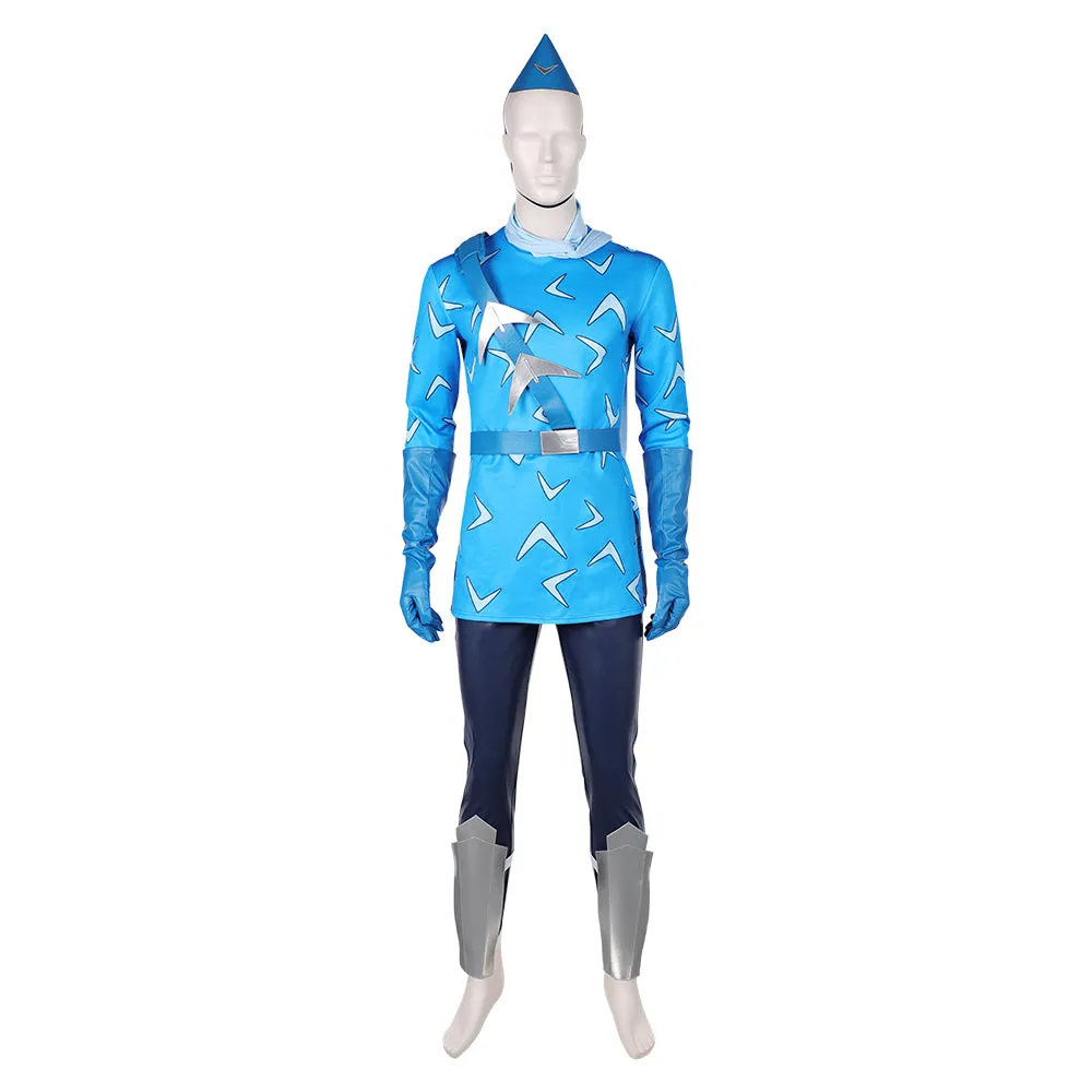 Suicide Squad: Kill the Justice League Captain Boomerang Blue Set With Hat Cosplay Costume