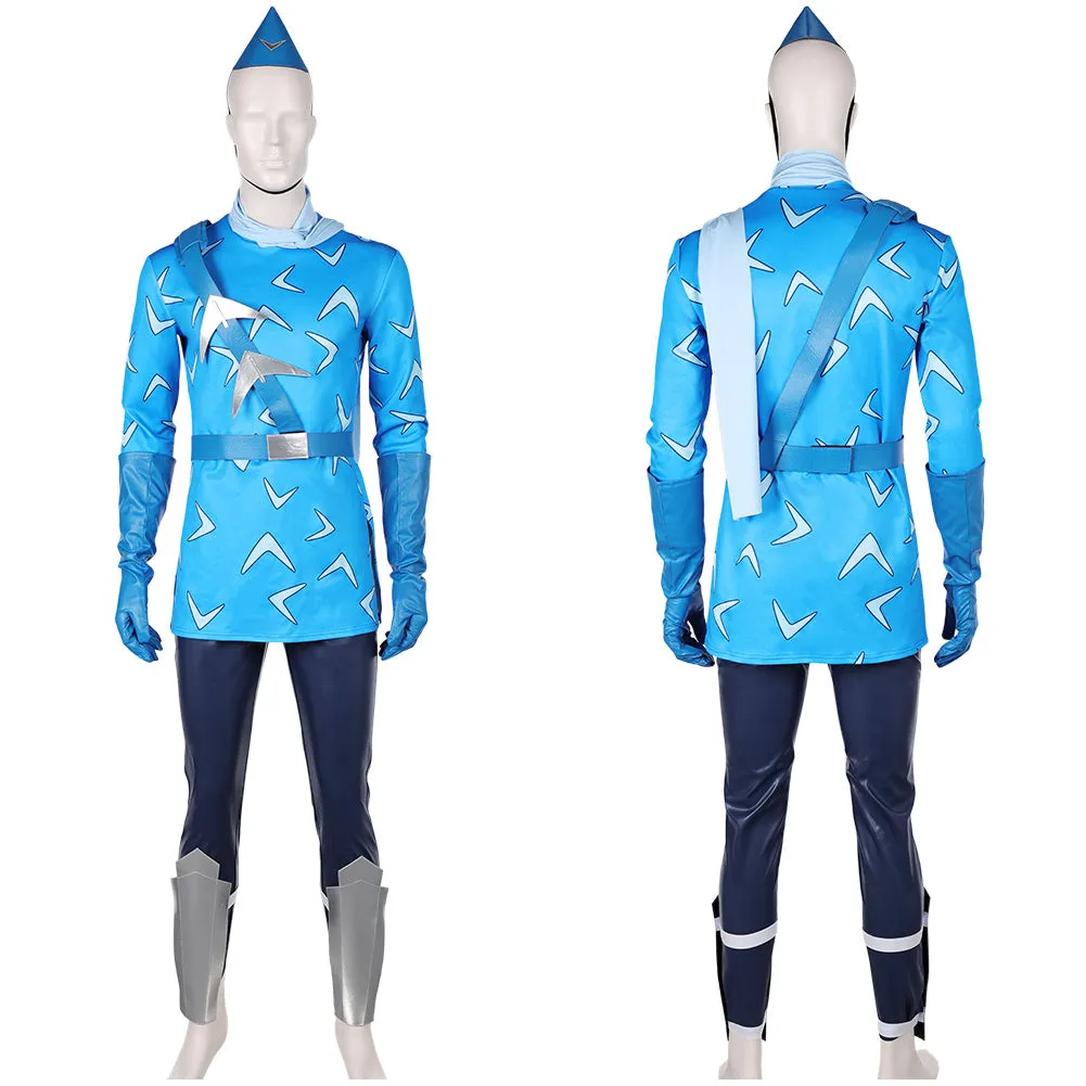 Suicide Squad: Kill the Justice League Captain Boomerang Blue Set With Hat Cosplay Costume