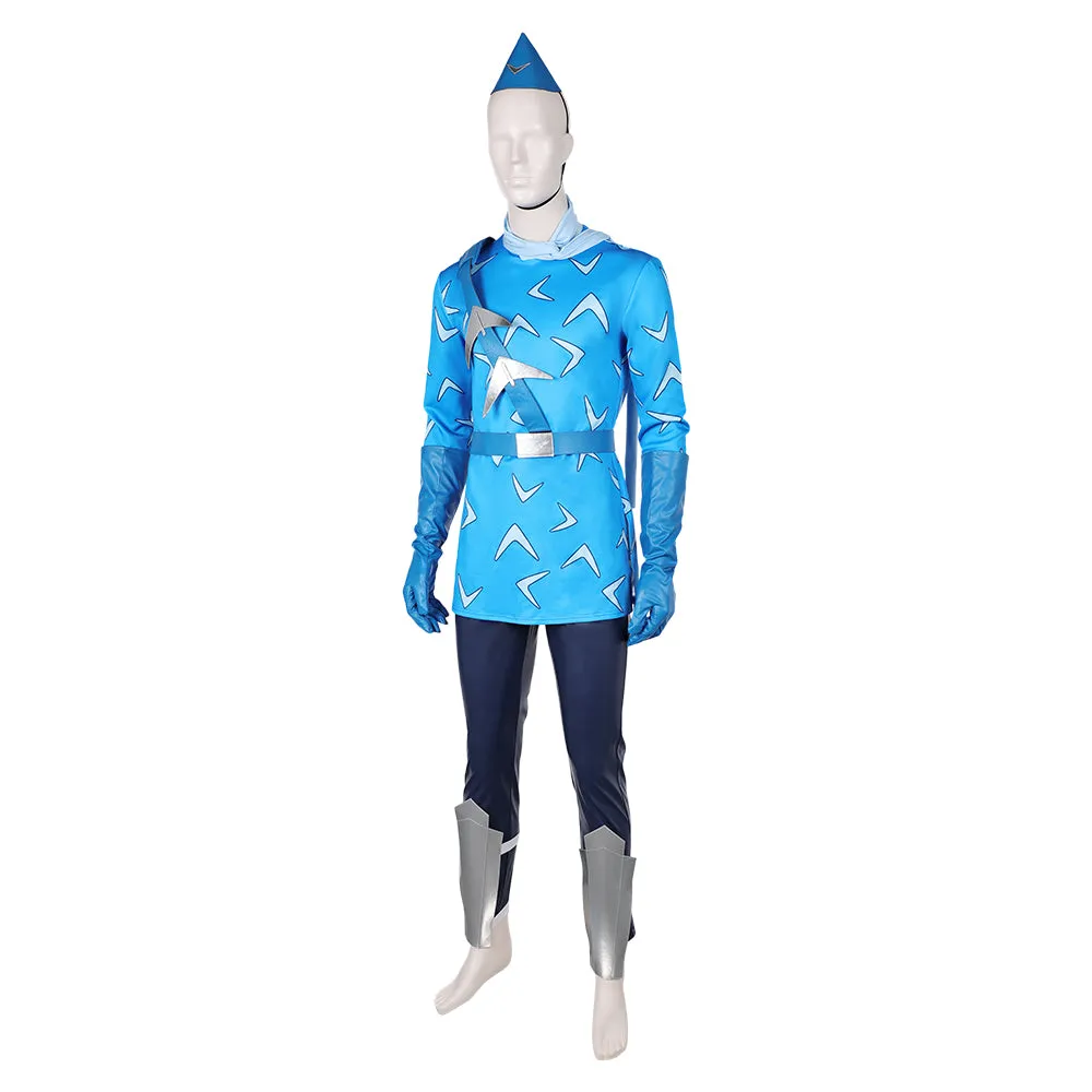 Suicide Squad: Kill the Justice League Captain Boomerang Blue Set With Hat Cosplay Costume