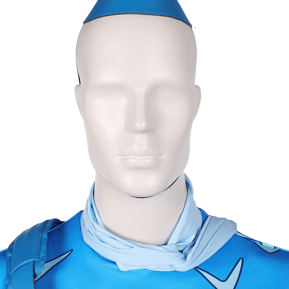 Suicide Squad: Kill the Justice League Captain Boomerang Blue Set With Hat Cosplay Costume