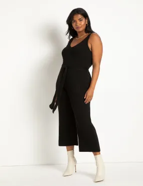 Sweater Tank Jumpsuit in Black