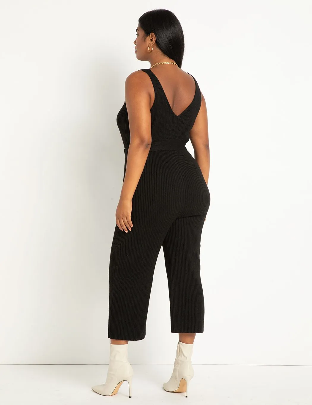 Sweater Tank Jumpsuit in Black