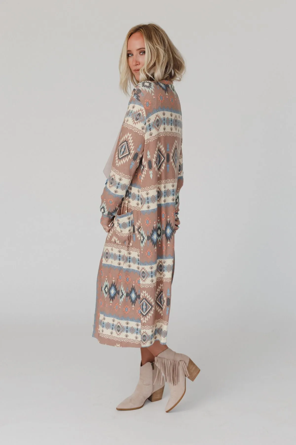 The Nest Santa Fe Rose Duster Cardigan - Multi