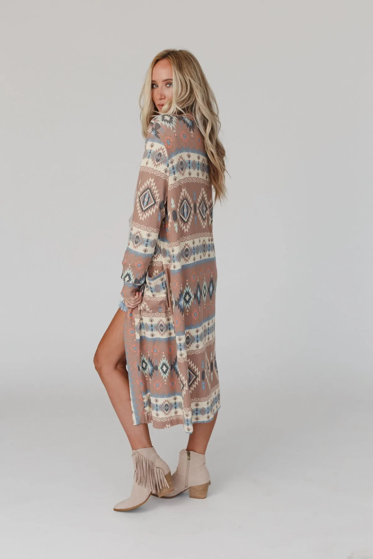 The Nest Santa Fe Rose Duster Cardigan - Multi