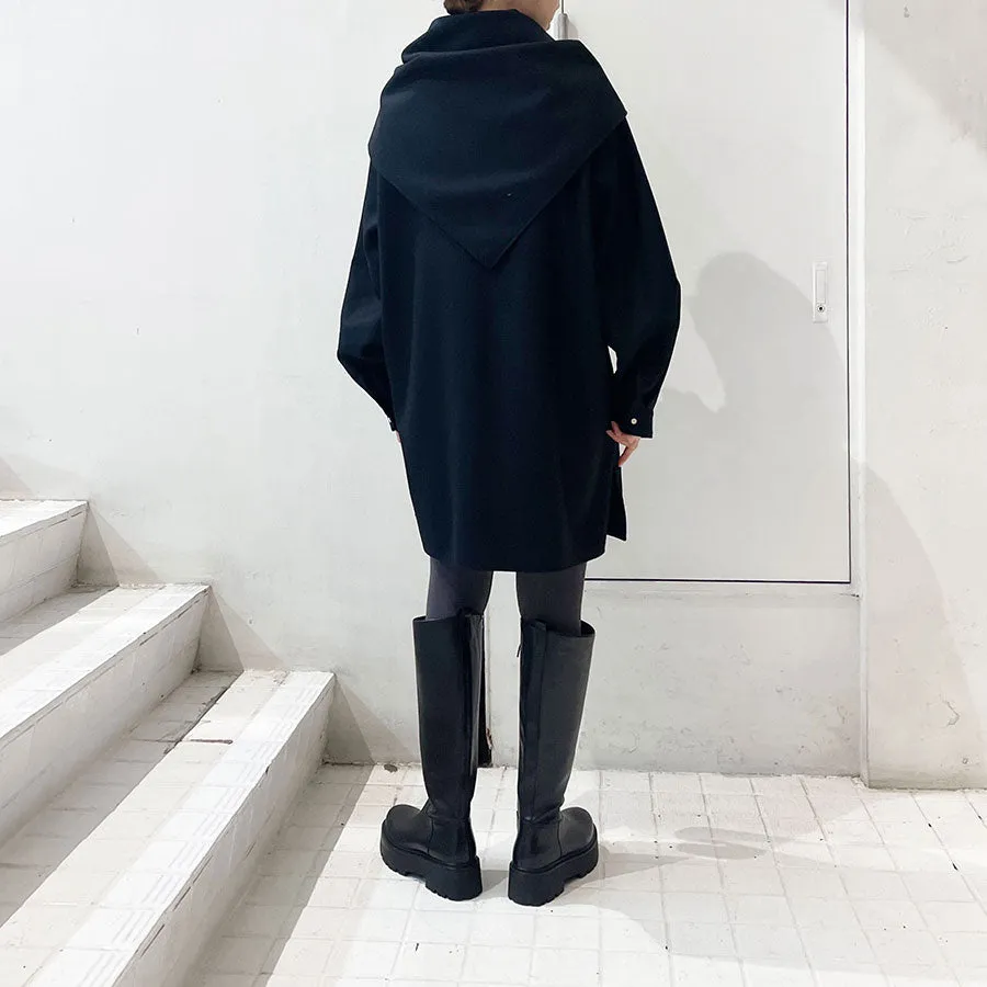 【THE RERACS/ザ・リラクス】<br>RERACS SCARF COLLAR PULLOVER SHIRT <br>24FW-REBL-448L-J