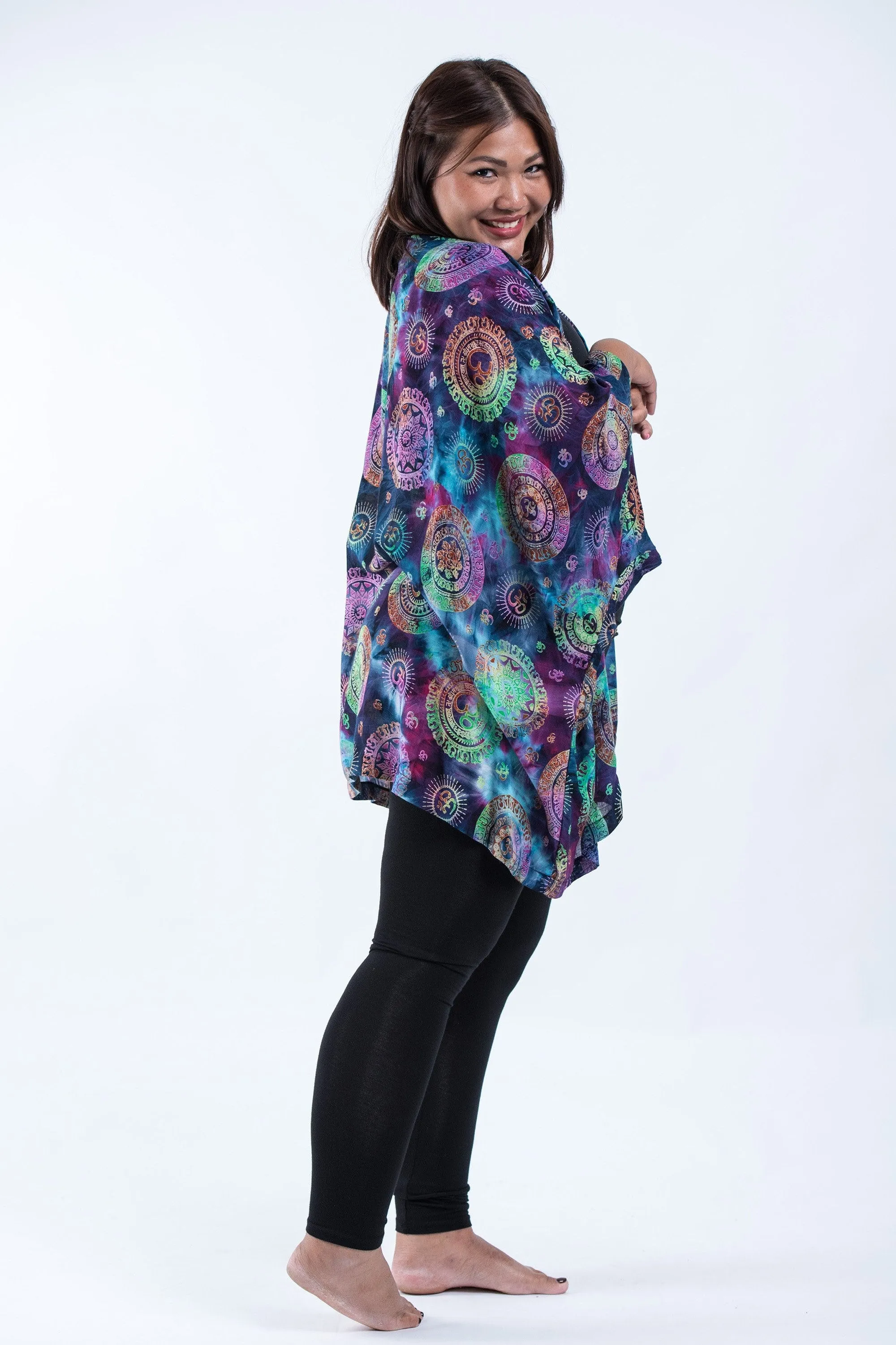 Tie Dye Om Kimono Cardigan in Stellar