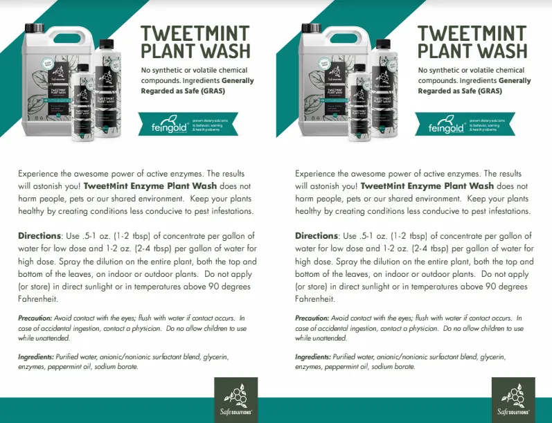 Tweetmint Enzyme Plant Wash