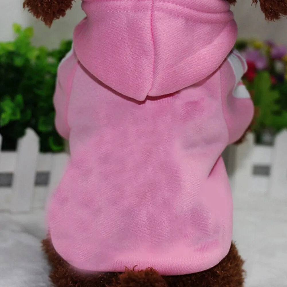 US 2 Leg Pet Dog Clothes Cat Puppy Coat Winter Hoodies Warm Sweater Jacket