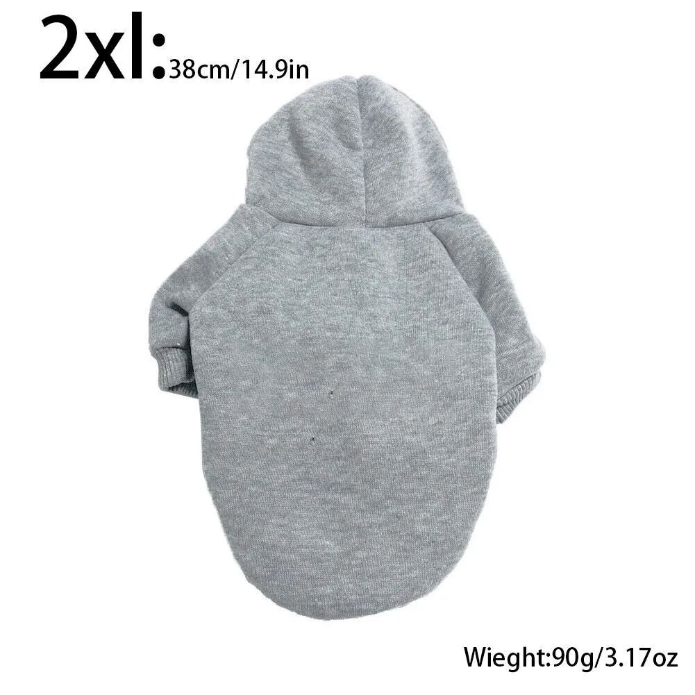 US 2 Leg Pet Dog Clothes Cat Puppy Coat Winter Hoodies Warm Sweater Jacket