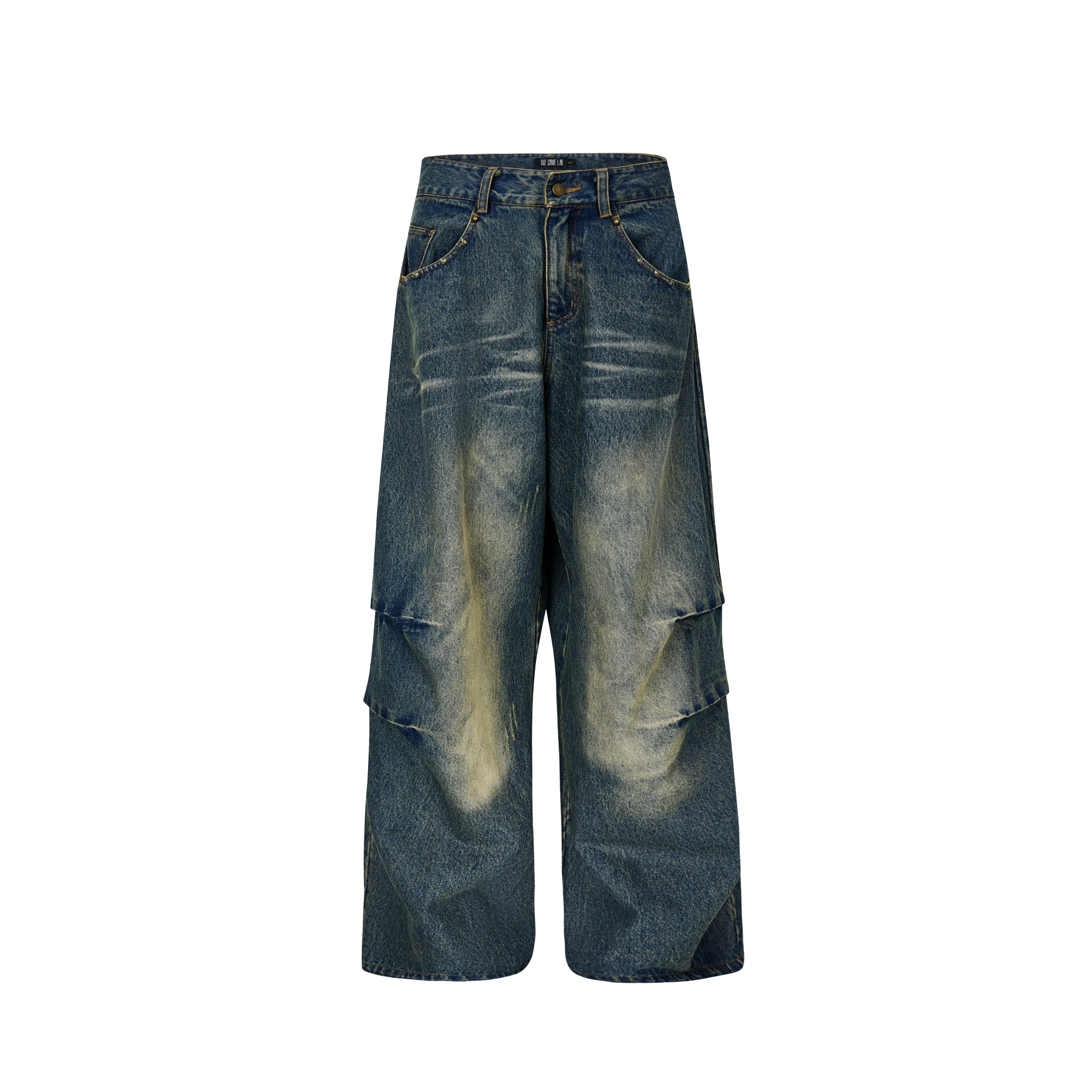 WESAME LAB RETRO BLUE WASHED RIVET JEANS