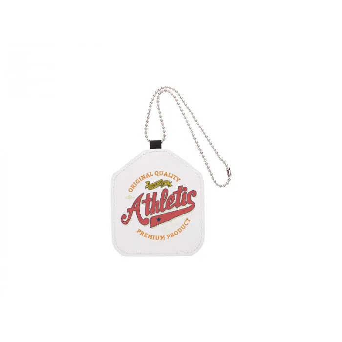 WHITE 3.1" X 3.9" PU LEATHER LUGGAGE/BAG TAG