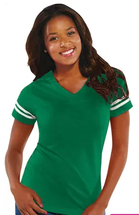 Women's Football T-Shirts | Women's V Neck T-Shirts - Green