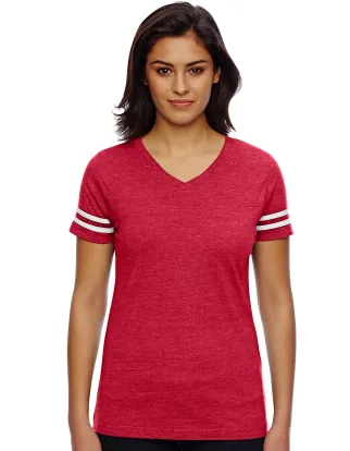 Women's Football T-Shirts | Women's V Neck T-Shirts - Red