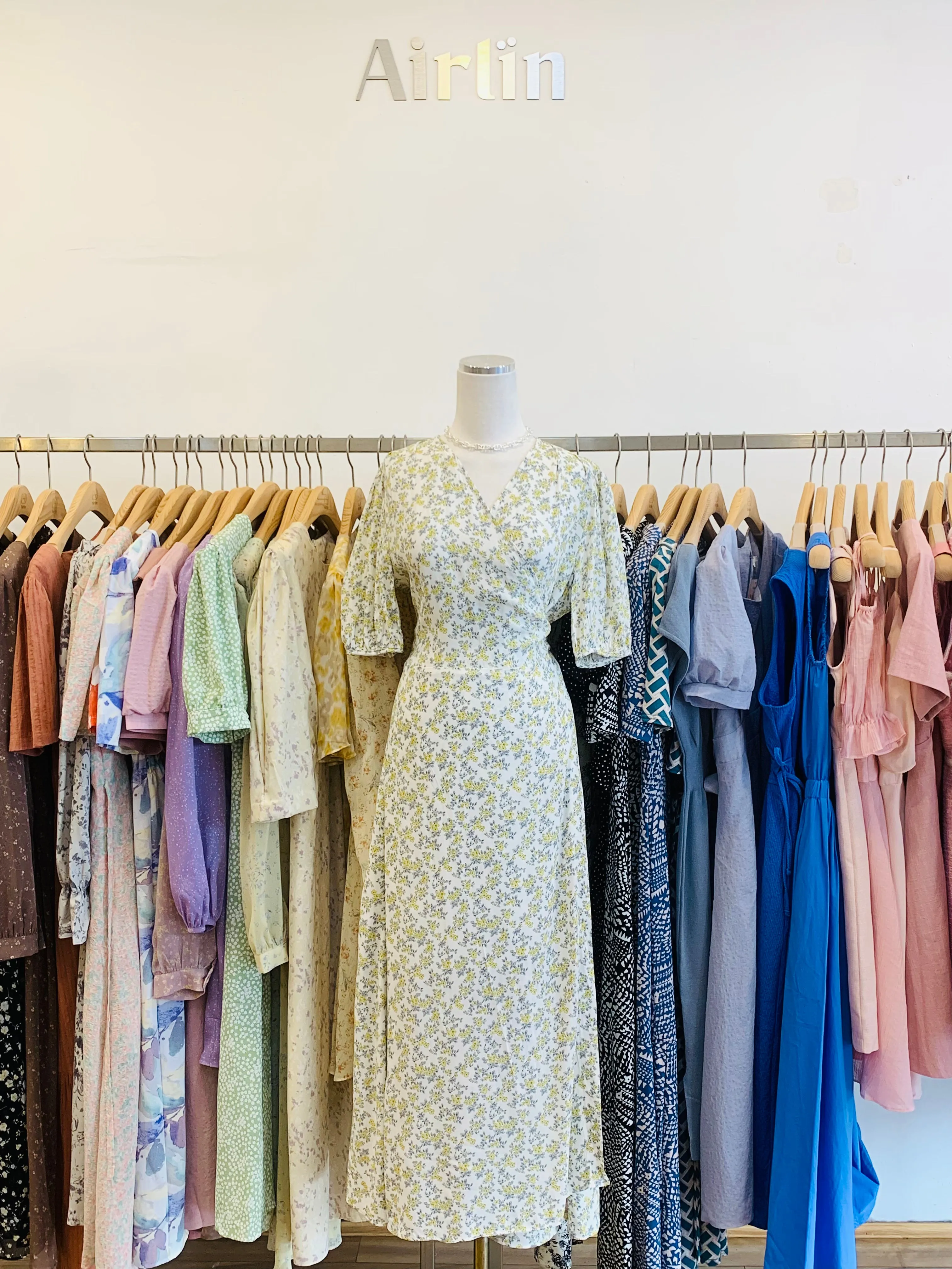 Yellow hue floral dress