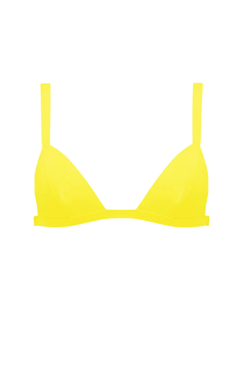 Yellow Latex Triangle Bra