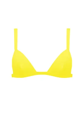 Yellow Latex Triangle Bra